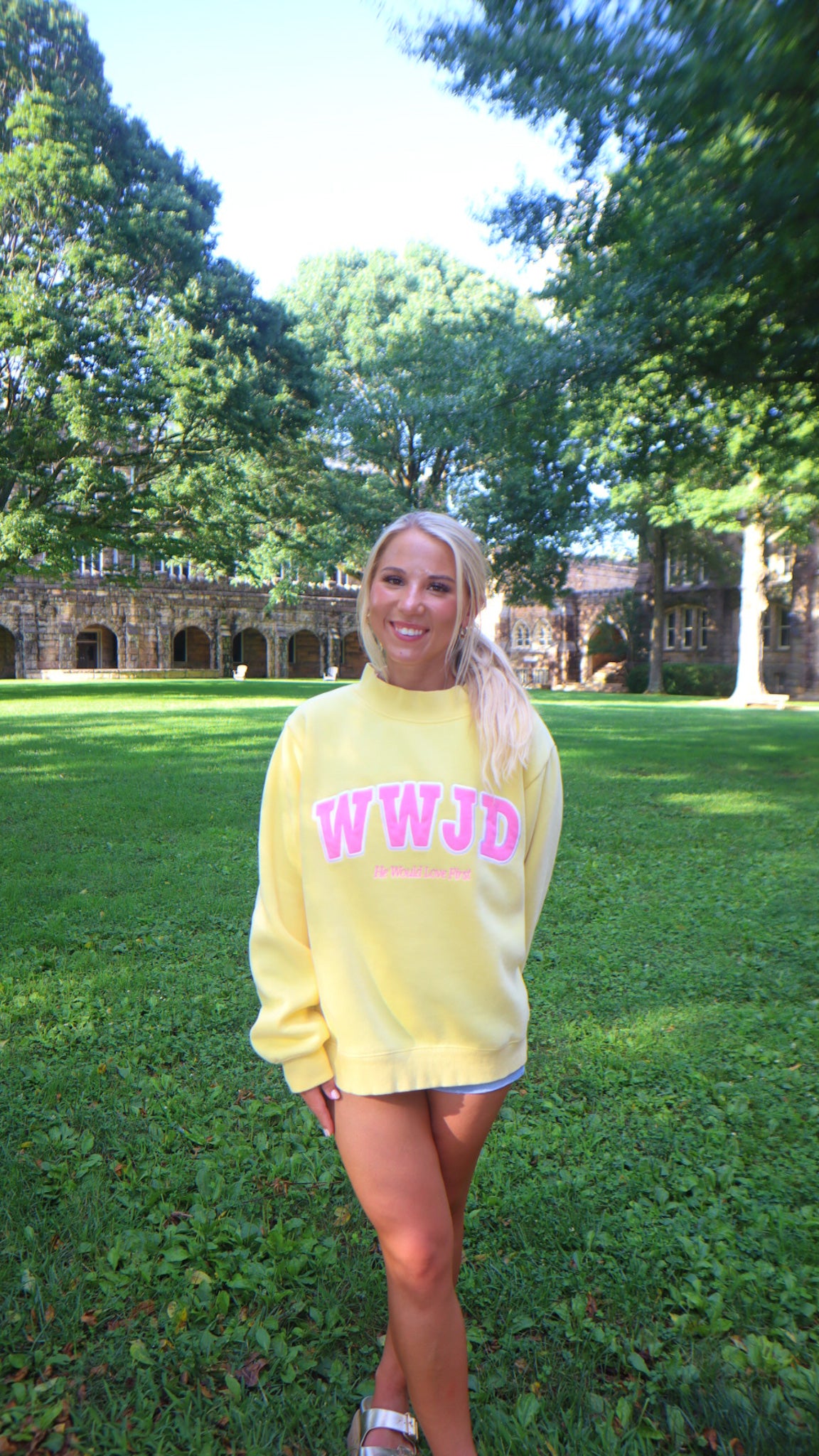 WWJD "He Would Love First" Mockneck