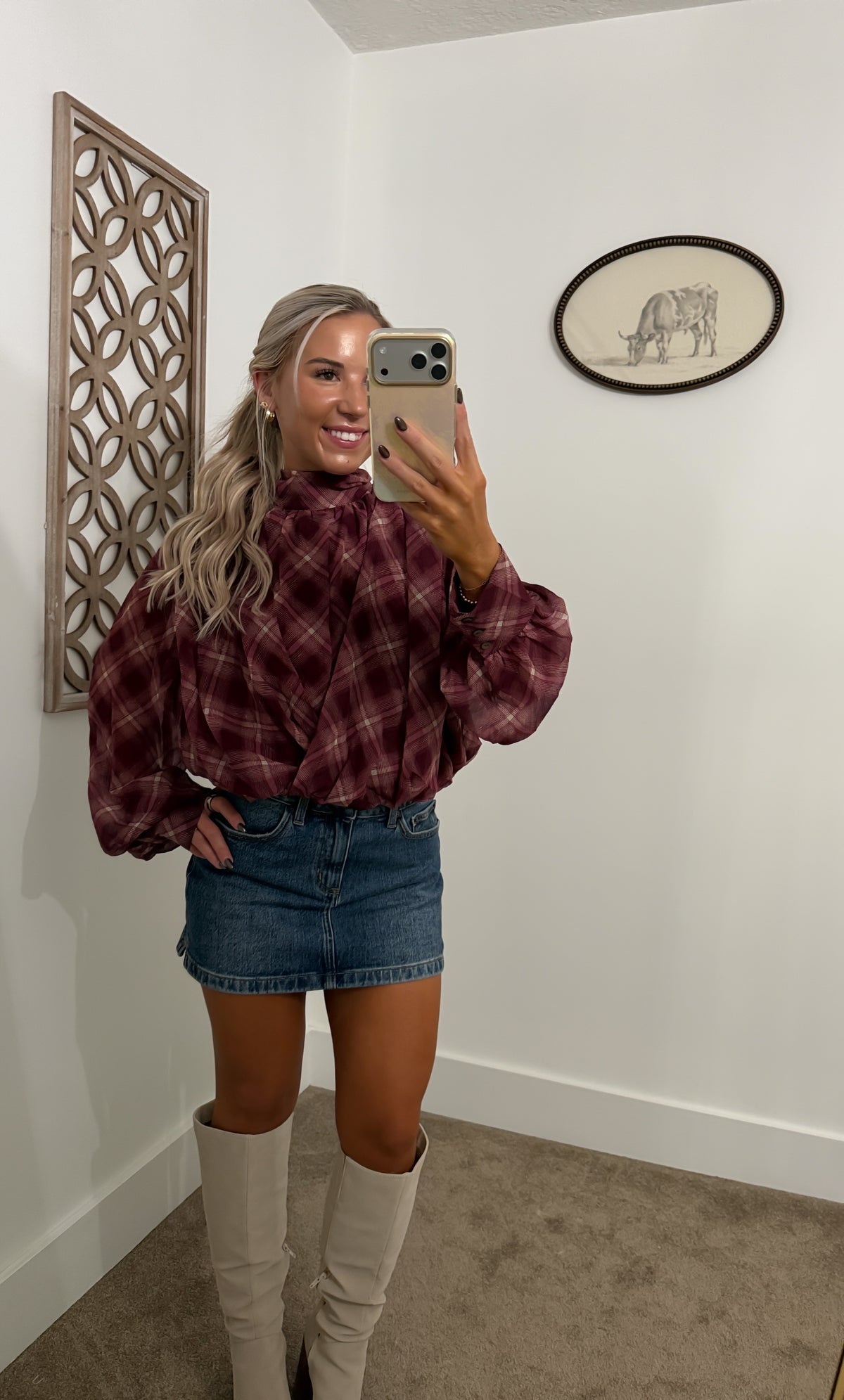 Cherrywood Draped Crossover Front Blouse