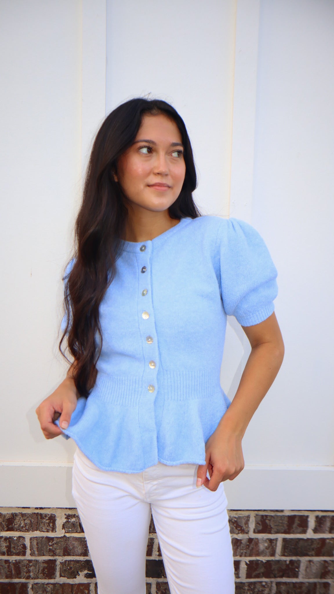 Cloud 9 Peplum Sweater Top