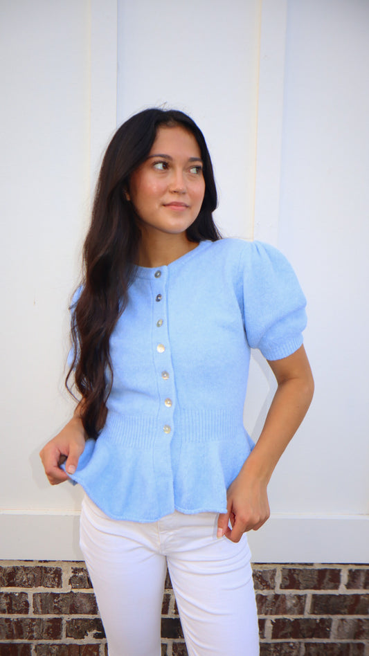 Cloud 9 Peplum Sweater Top