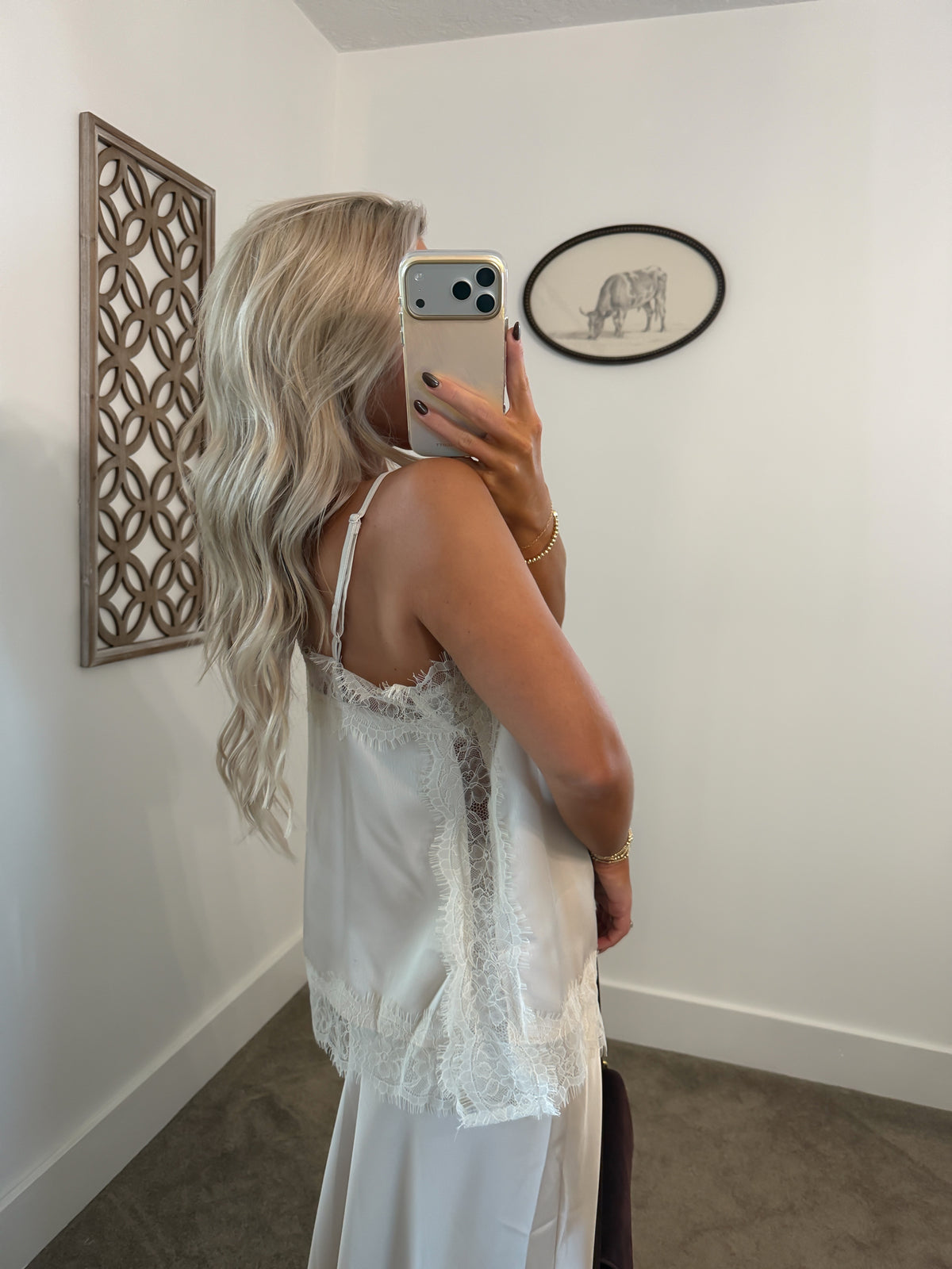 Pearl Drift Lace Cami & Midi Set