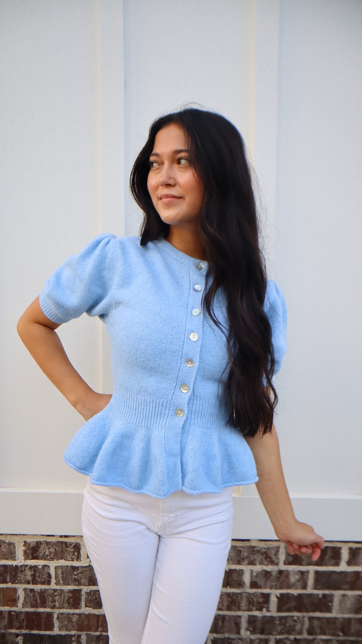 Cloud 9 Peplum Sweater Top