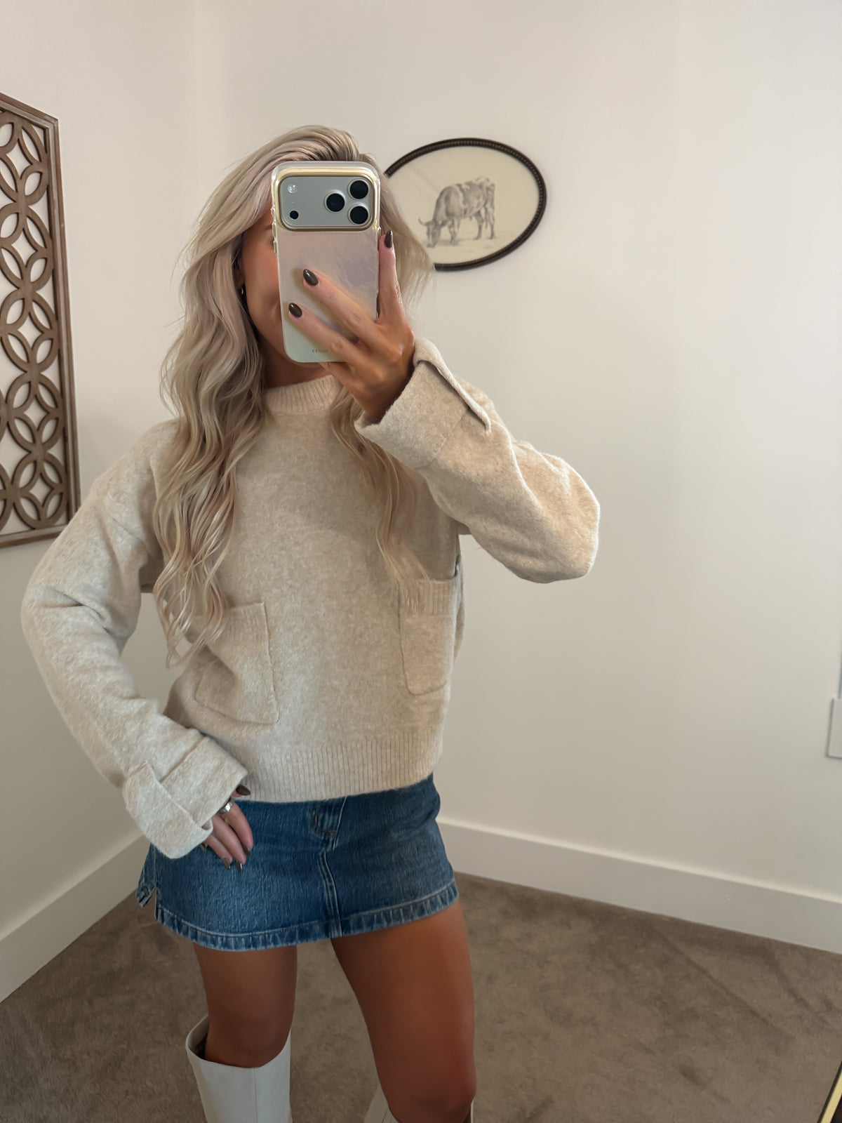 Oatmeal Knit Sweater