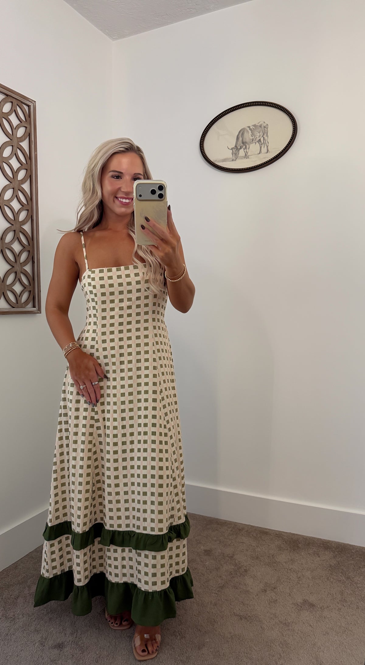Gingham Social Midi