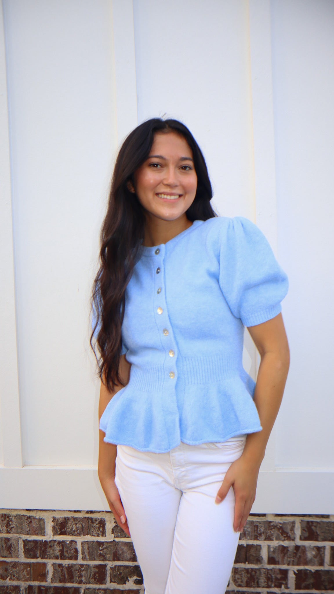 Cloud 9 Peplum Sweater Top