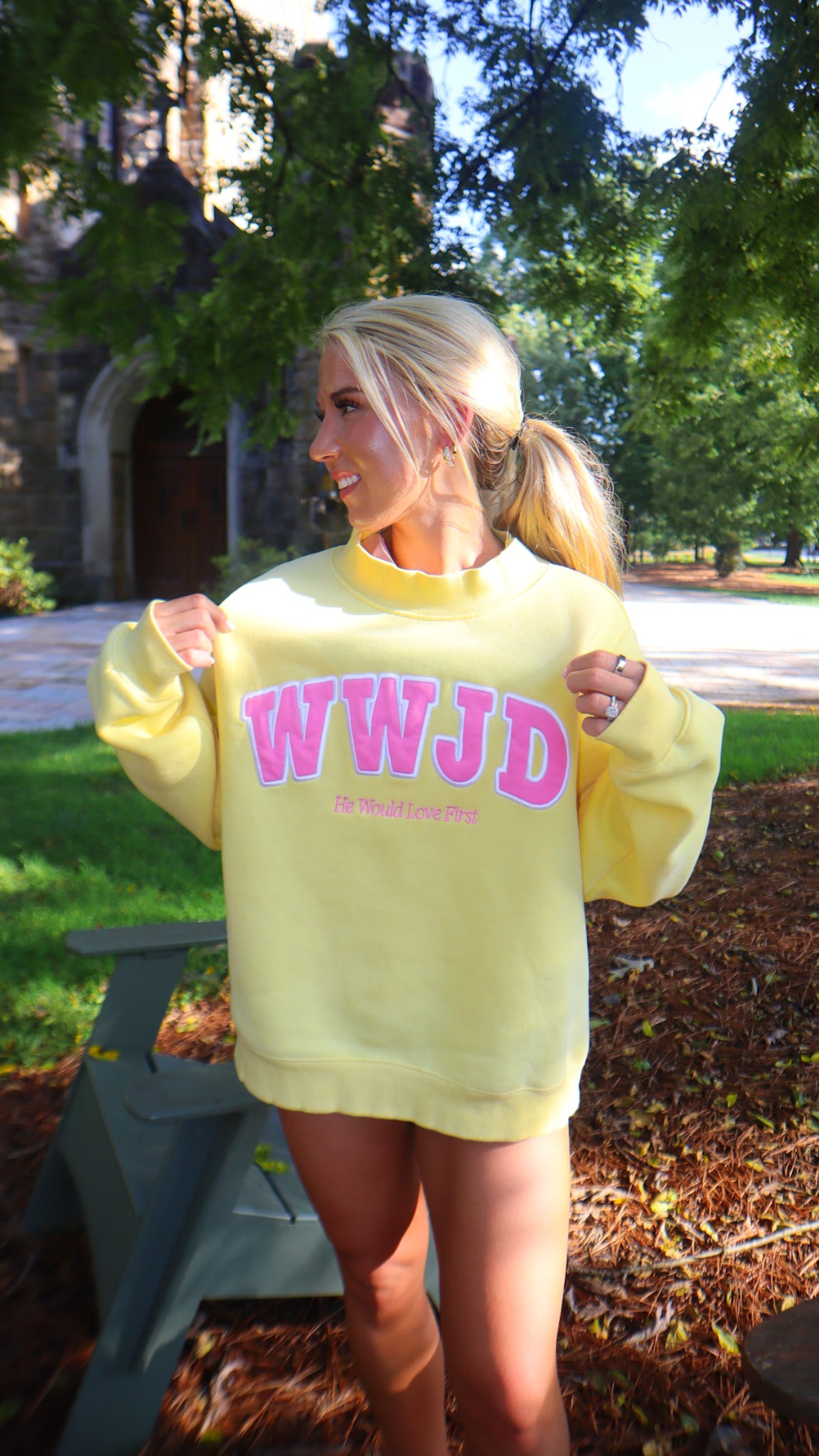 WWJD "He Would Love First" Mockneck