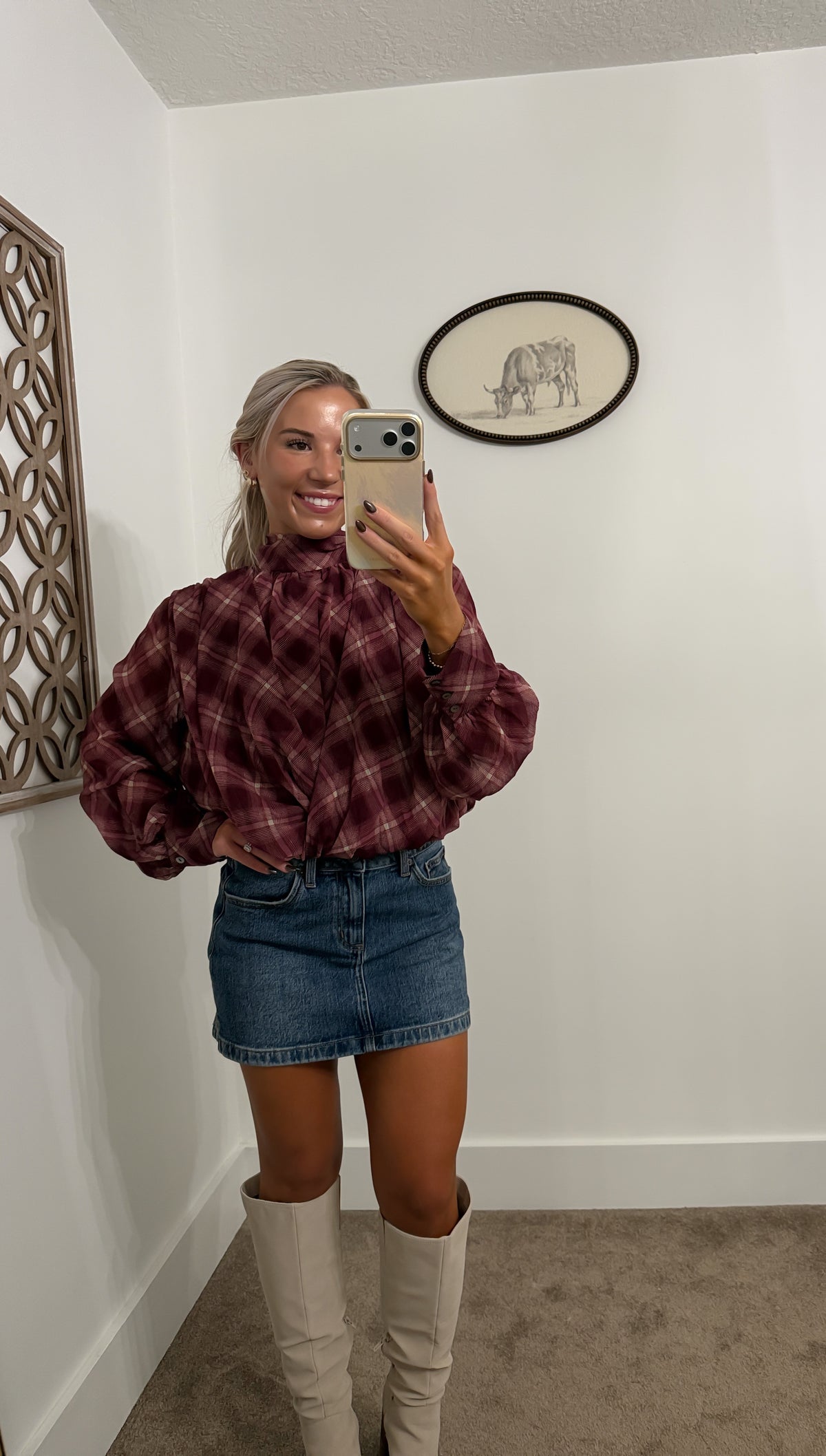 Cherrywood Draped Crossover Front Blouse