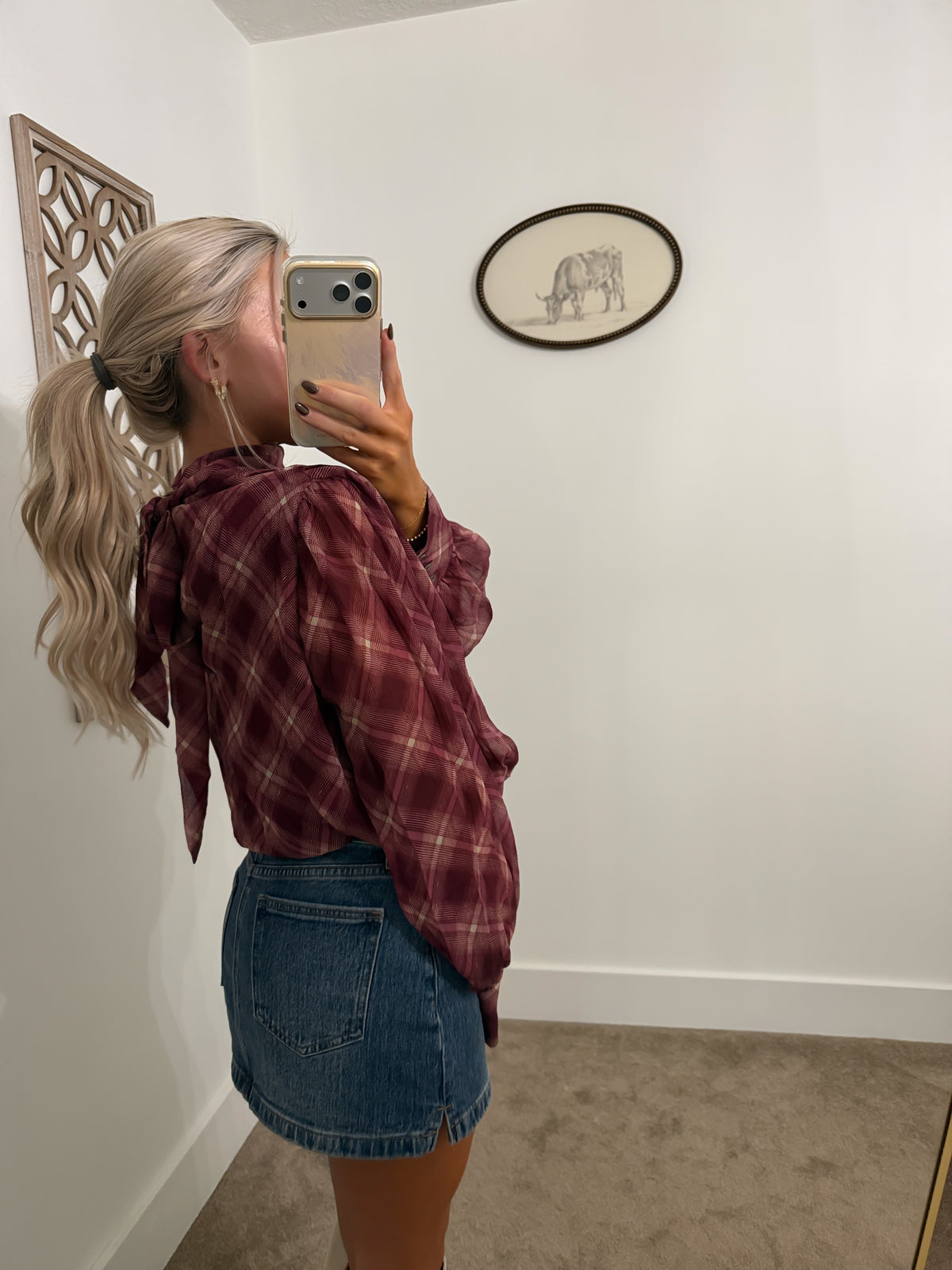Cherrywood Draped Crossover Front Blouse