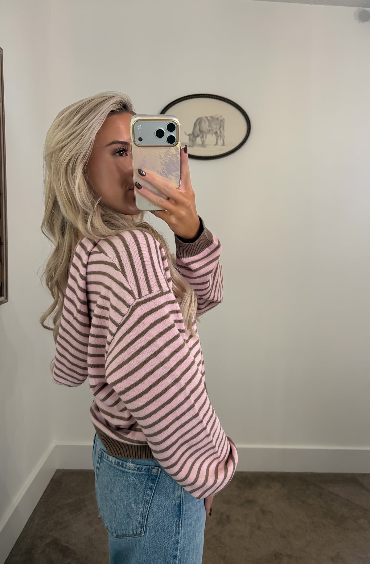 Strawberry Mocha Two Way Zip Jacket