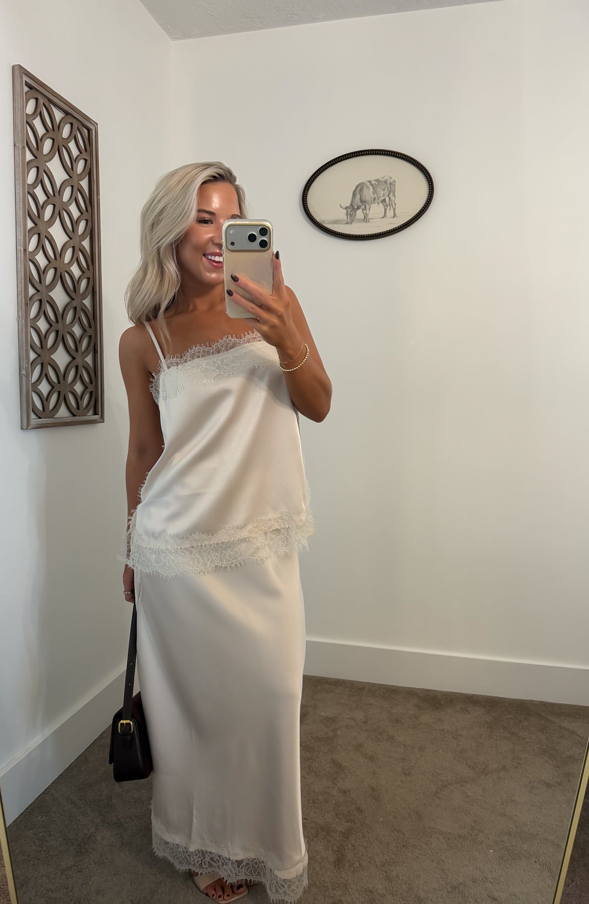 Pearl Drift Lace Cami & Midi Set