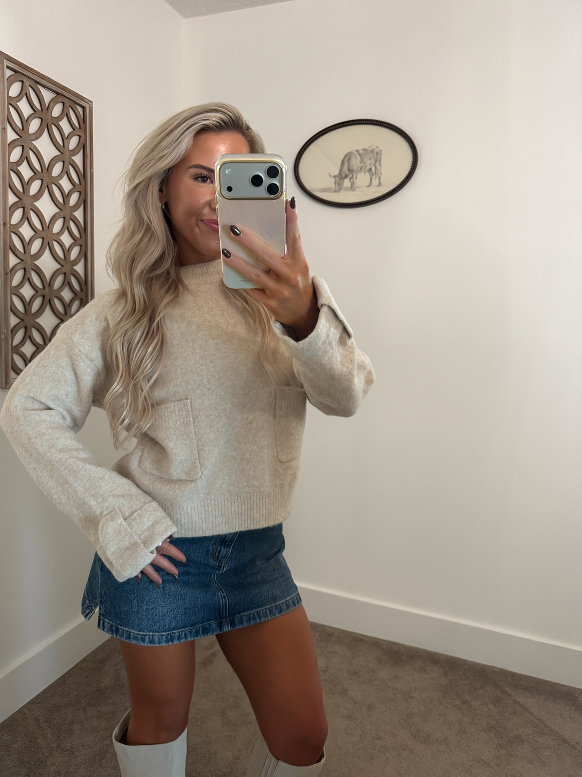 Oatmeal Knit Sweater