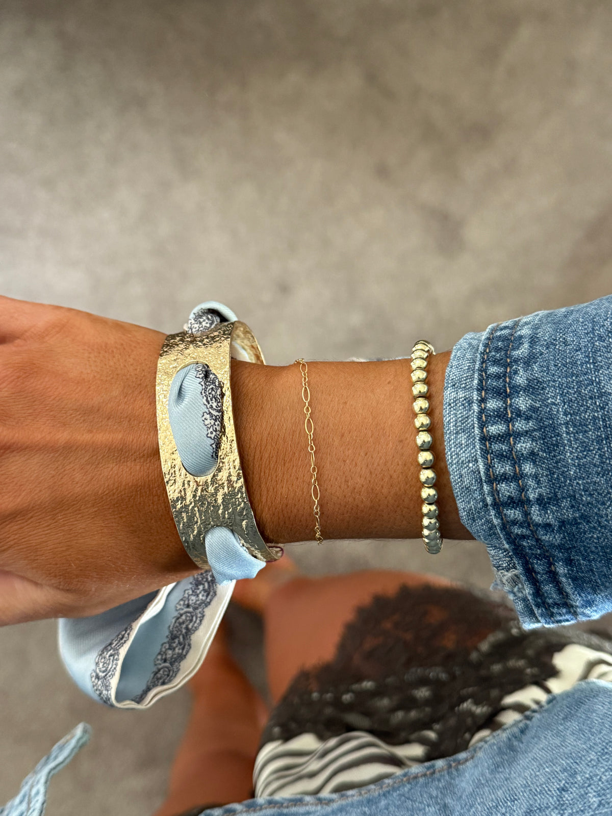 Denim Scarf Bracelet